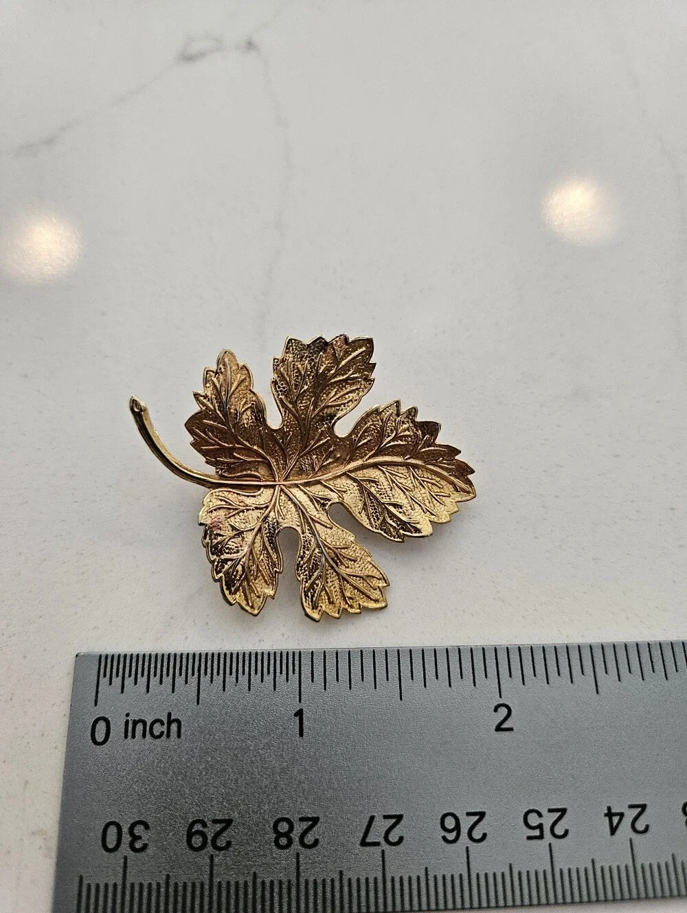 Gold Leaf Brooch - Women Accessories